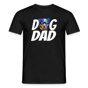 Dog Dad Rottweiler Shirt – Proud Rottweiler Owner - Men's T-Shirt - black - Front - AI Model Male 178 light (178cm)