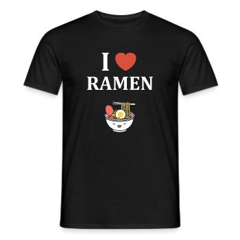 Ich mag Ramen - Männer T-Shirt - Schwarz - Vorne - AI Model Male 178 light (178cm)