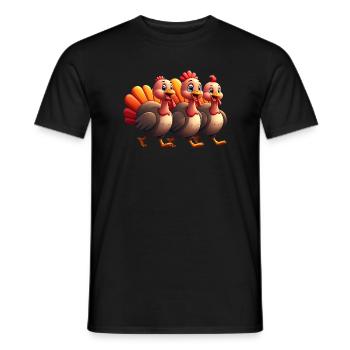 Bébé dinde de Thanksgiving - T-shirt homme - noir - Devant - AI Model Male 178 light (178cm)