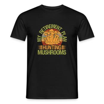 Mushroom Foraging Hunter Retirement Plan Mushrooms - Männer T-Shirt - Schwarz - Vorne - AI Model Male 178 light (178cm)