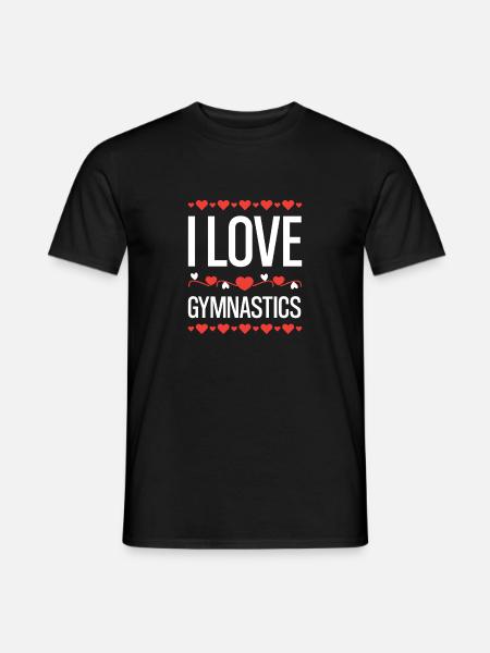 I love gymnastics - Men's T-Shirt - black