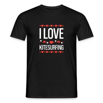 J’adore le kitesurf - T-shirt homme - noir - Devant - AI Model Male 178 light (178cm)