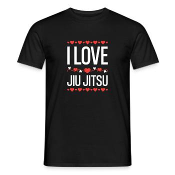 J’aime les cœurs de Jiu Jitsu - T-shirt homme - noir - Devant - AI Model Male 178 light (178cm)