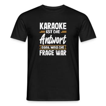 Le karaoké est la réponse Chant karaoké amusant - T-shirt homme - noir - Devant - AI Model Male 178 light (178cm)
