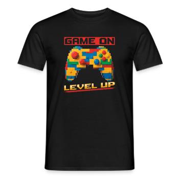 Building Blocks Gamer Gaming Brick Builder - Männer T-Shirt - Schwarz - Vorne - AI Model Male 178 light (178cm)