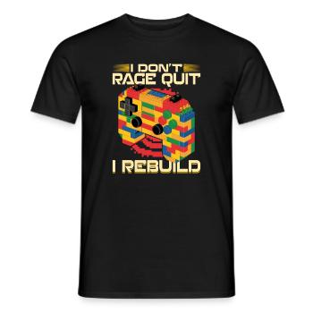 Building Blocks Gamer Gaming Brick Builder - Männer T-Shirt - Schwarz - Vorne - AI Model Male 178 light (178cm)