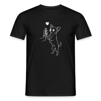 Chihuahua Lover Dog Owner - Men's T-Shirt - black - Front - AI Model Male 178 light (178cm)