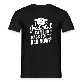Drôle Graduation Citation Diplômé - T-shirt homme - noir - Devant - AI Model Male 178 light (178cm)