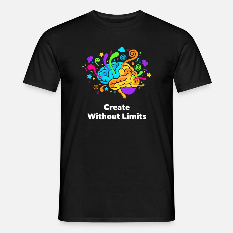 Creative brain art without limits - Men’s T-shirt - black