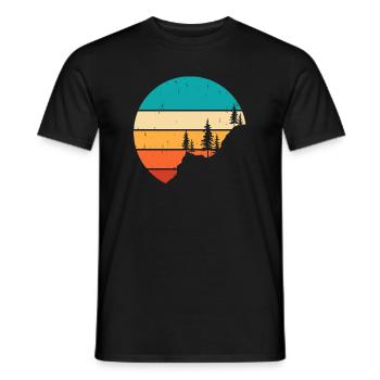 Hiking Hiker Mountaineer Gift - Men's T-Shirt - black - Front - AI Model Male 178 light (178cm)