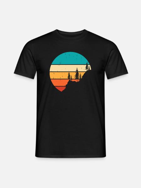 Wandern Wanderer Bergsteiger Geschenk - Männer T-Shirt - Schwarz