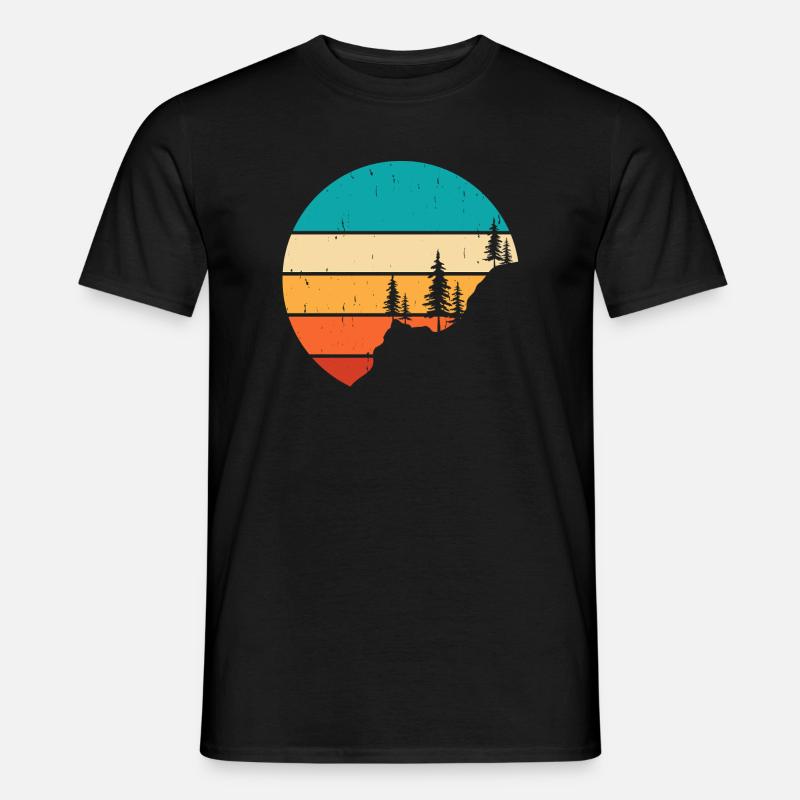 Wandern Wanderer Bergsteiger Geschenk - Männer T-Shirt - Schwarz