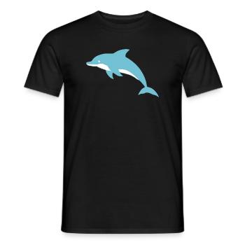 Dolphin Dolphins T-shirt Gift - Men's T-Shirt - black - Front - AI Model Male 178 light (178cm)