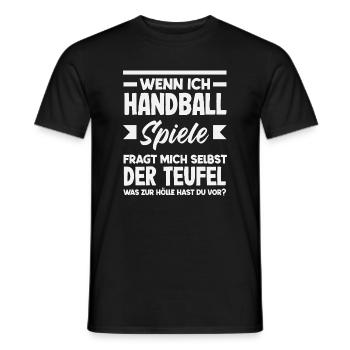 Handballspieler Handball Handballer Geschenke - Männer T-Shirt - Schwarz - Vorne - AI Model Male 178 light (178cm)