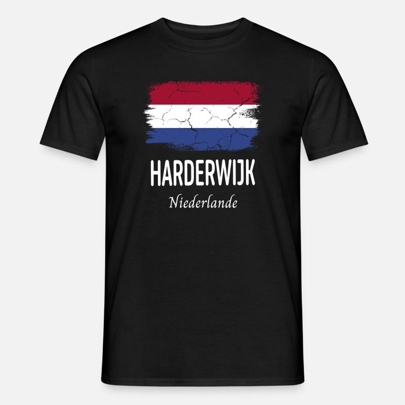 Harderwijk - Männer T-Shirt - Schwarz