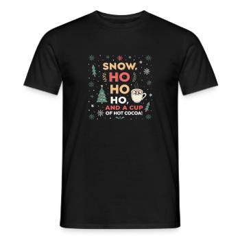 Ho Ho Ho und heißer Kakao - Männer T-Shirt - Schwarz - Vorne - AI Model Male 178 light (178cm)