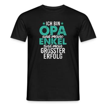 Ich Bin Opa Und Meine Enkel Sind Mein Erfolg - Männer T-Shirt - Schwarz - Vorne - AI Model Male 178 light (178cm)
