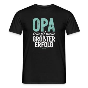 Being a grandpa is my greatest success Father's Day - Men's T-Shirt - black - Front - AI Model Male 178 light (178cm)