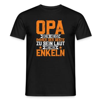 Being a grandpa means always being the best - Men's T-Shirt - black - Front - AI Model Male 178 light (178cm)