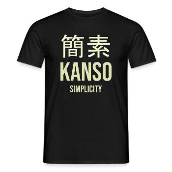 Kanji-Einfachheit optimiert - Männer T-Shirt - Schwarz - Vorne - AI Model Male 178 light (178cm)