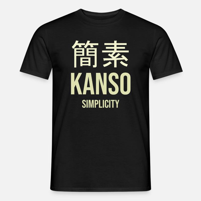 Kanji-Einfachheit optimiert - Männer T-Shirt - Schwarz