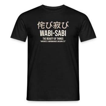 Wabi Sabi Beauté des choses imparfaites - T-shirt homme - noir - Devant - AI Model Male 178 light (178cm)