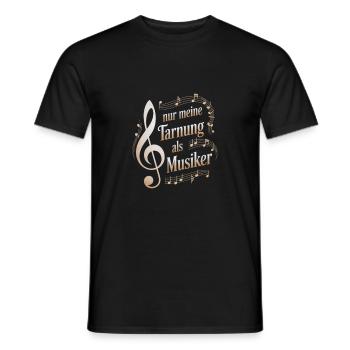 Personalization profession - my camouflage as a musician - Men's T-Shirt - black - Front - AI Model Male 178 light (178cm)
