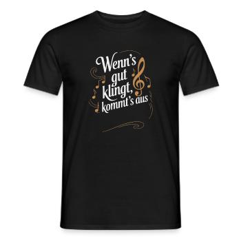 Personalization - If it sounds good, it gets away - Men's T-Shirt - black - Front - AI Model Male 178 light (178cm)