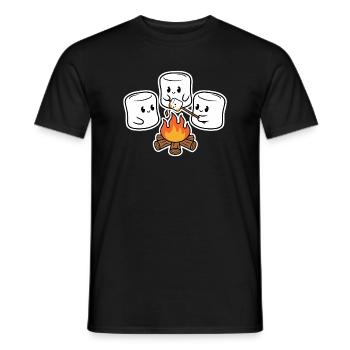 Kuschelige Marshmallows am Lagerfeuer - Männer T-Shirt - Schwarz - Vorne - AI Model Male 178 light (178cm)