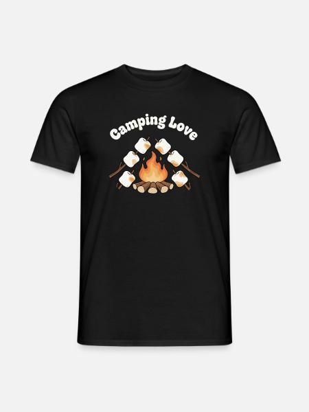 Campfire Love Marshmallows - Men's T-Shirt - black