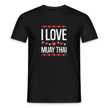 I Love Muay Thai - Männer T-Shirt - Schwarz - Vorne - AI Model Male 178 light (178cm)