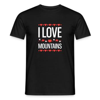 Ich liebe Berge  - Männer T-Shirt - Schwarz - Vorne - AI Model Male 178 light (178cm)
