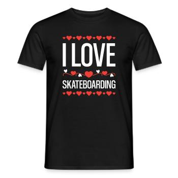 J’adore le skateboard - T-shirt homme - noir - Devant - AI Model Male 178 light (178cm)