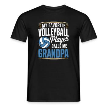 Volleyball Papa - Conception du joueur préféré - T-shirt homme - noir - Devant - AI Model Male 178 light (178cm)