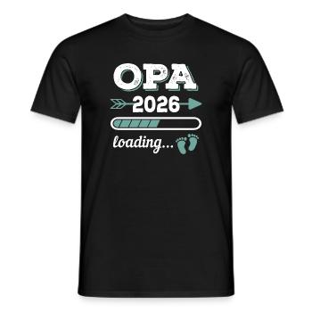 Opa 2026 Loading Werdender Großater Geschenkidee - Männer T-Shirt - Schwarz - Vorne - AI Model Male 178 light (178cm)