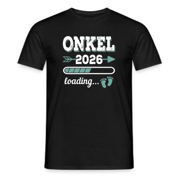 Oncle 2026 Chargement Oncle en attente Idée cadeau - T-shirt homme - noir - Devant - AI Model Male 178 light (178cm)