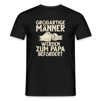 De grands hommes sont promus au rang de papa - T-shirt homme - noir - Devant - AI Model Male 178 light (178cm)
