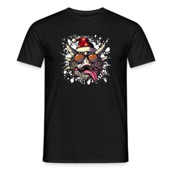 Dinosaure stégosaure Noël drôle - T-shirt homme - noir - Devant - AI Model Male 178 light (178cm)