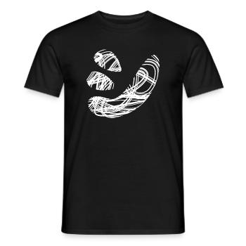 Japanischer Text 'シ' (shi) Muster - Männer T-Shirt - Schwarz - Vorne - AI Model Male 178 light (178cm)