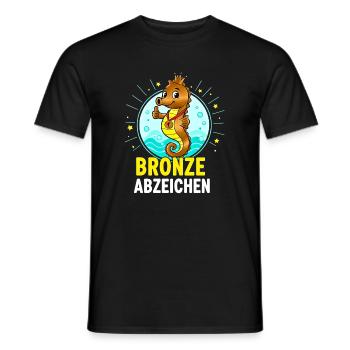 Insigne de bronze Cours de natation réussi - T-shirt homme - noir - Devant - AI Model Male 178 light (178cm)