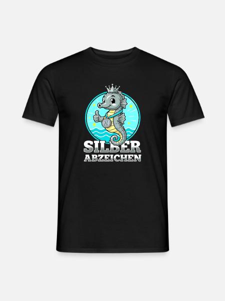 Silver Badge Swimming Passed Performance - Men's T-Shirt - black