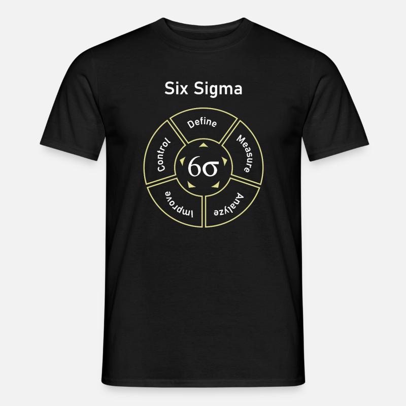 Six Sigma-proces definerer mål - Mænd T-shirt - sort