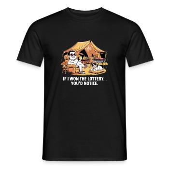 Funny If I Won The Lottery You’d Notice Yacht boat - Männer T-Shirt - Schwarz - Vorne - AI Model Male 178 light (178cm)