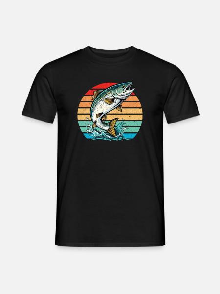 Salmon Fishing Atlantic Salmon Fishing Angler - Men's T-Shirt - black
