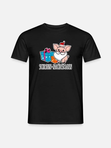 Merry Christmas with the Pig Nightman! - Men's T-Shirt - black