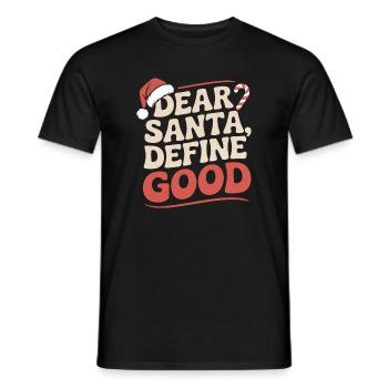 sarcastic Christmas design - Men's T-Shirt - black - Front - AI Model Male 178 light (178cm)