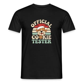 Christmas Dog Humor - Men's T-Shirt - black - Front - AI Model Male 178 light (178cm)