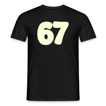 67 - Männer T-Shirt - Schwarz - Vorne - AI Model Male 178 light (178cm)