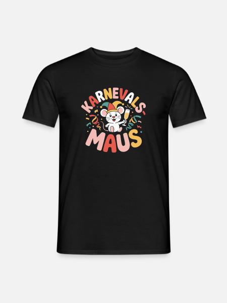 Karnevalsmaus Karneval Köln Kölner Karnevals Maus - Männer T-Shirt - Schwarz