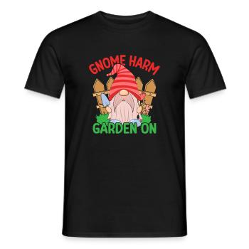 Garden Gnome Costume Gnome Harm Garden On Gnome - Men's T-Shirt - black - Front - AI Model Male 178 light (178cm)
